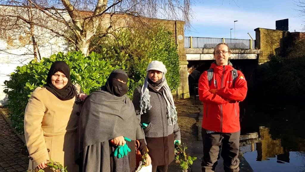 A Positive Smiles group on a winter walk